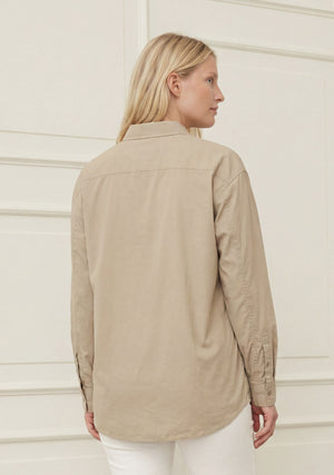 I SAY Bellis Long Shirt Shirts 117 Dark Sand