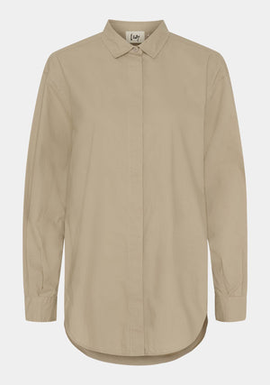 I SAY Bellis Long Shirt Shirts 117 Dark Sand