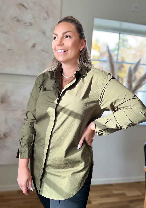 I SAY Bellis Long Shirt Shirts 885 Khaki