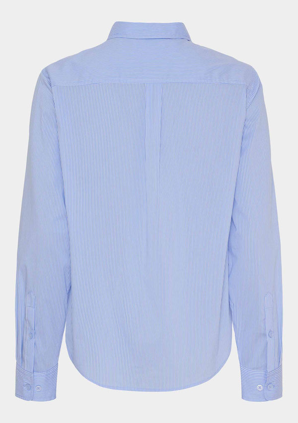 I SAY Bellis Striped Shirt Shirts M56 Light Blue Pinstripe