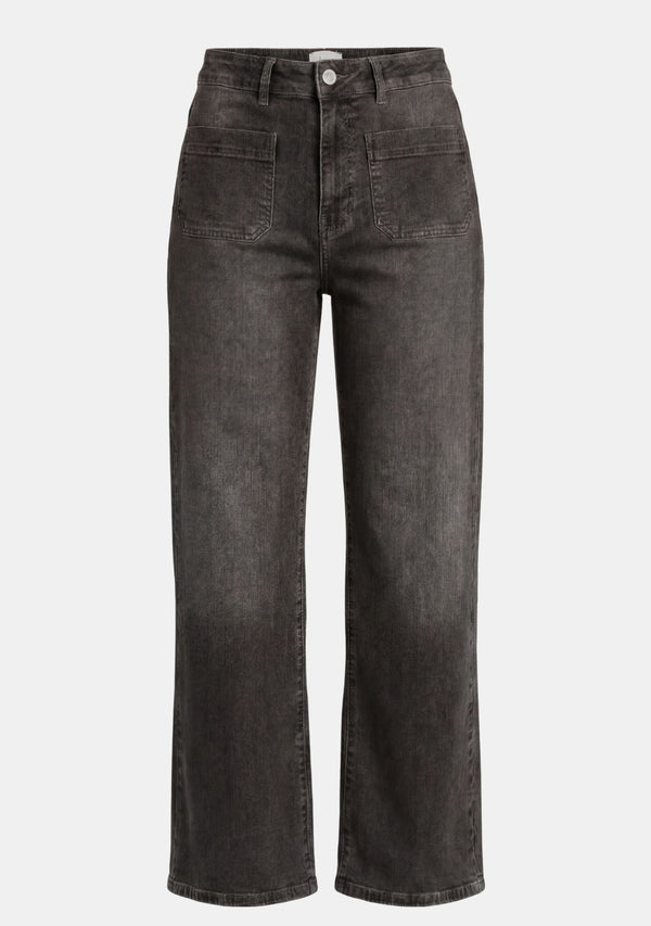 I SAY Bologna Wide Jeans Pants 923 Washed Grey