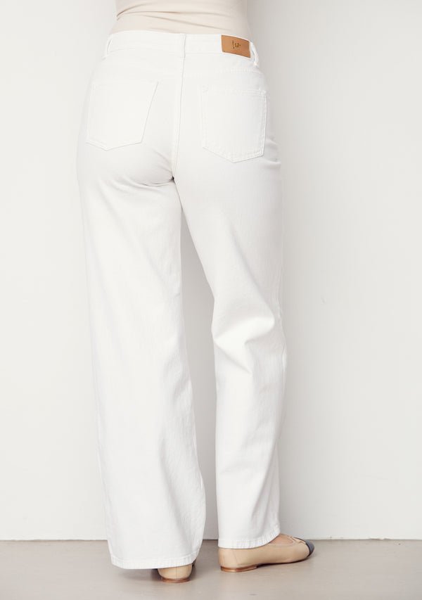 I SAY Bologna wide Twill Pant Pants 100 White