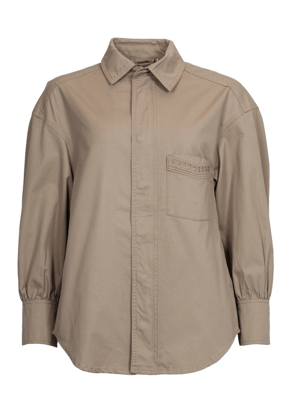 I SAY Botelle Shirt Jacket Outerwear 195 Deep Desert