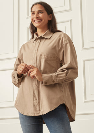 I SAY Botelle Shirt Jacket Outerwear 195 Deep Desert