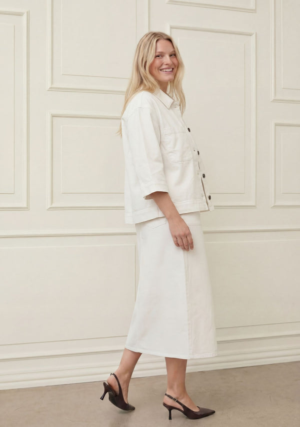 I SAY Carpi Denim Jacket Jackets 101 Broken White