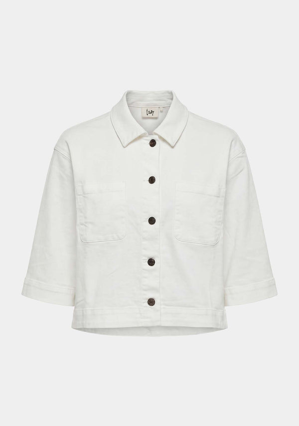 I SAY Carpi Denim Jacket Jackets 101 Broken White