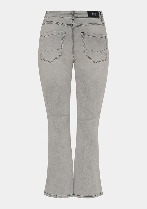 I SAY Como Flare Jeans Pants 943 Light Grey Washed