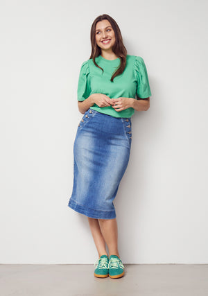 I SAY Como Highwaist Skirt Skirts I55 Como Blue Wash