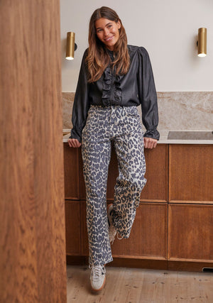I SAY Como Printed Pant Pants M86 Leo