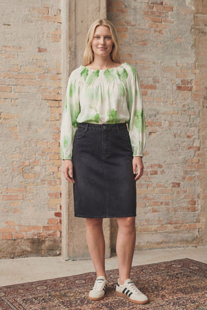 I SAY Como Solid Skirt Skirts 927 Washed Black