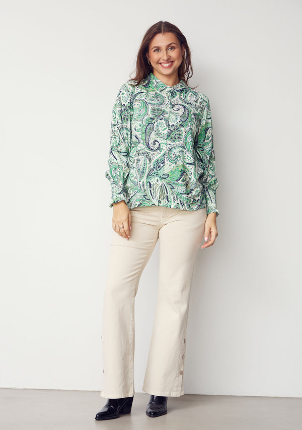 I SAY Como Twill Button Pant Pants 346 Desert