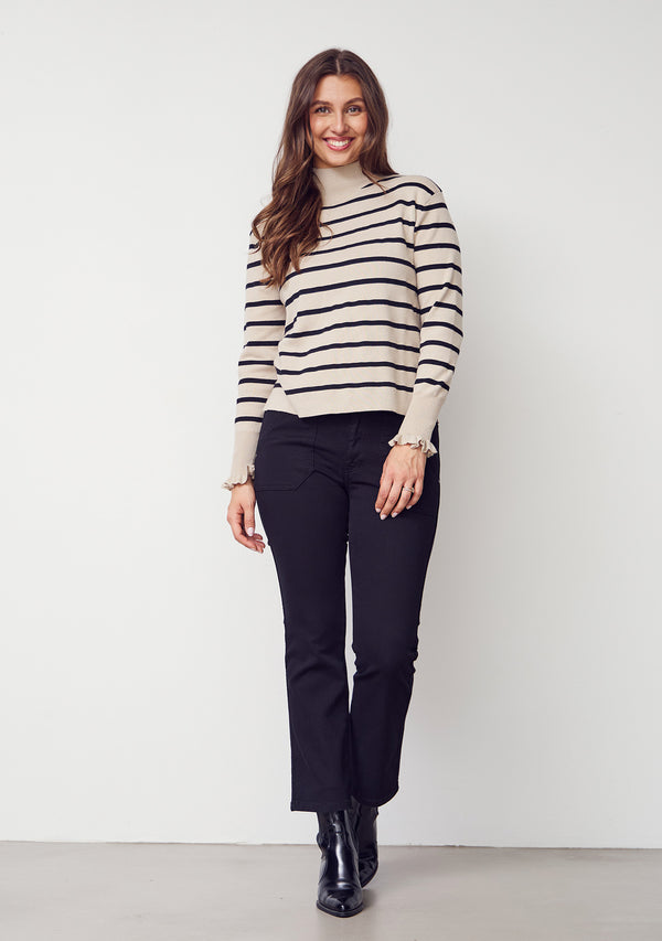 I SAY Como Twill Flare Pant Pants 900 Black