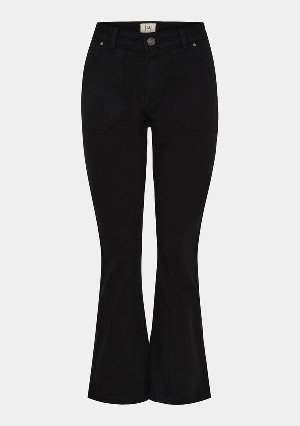I SAY Como Twill Flare Pant Pants 900 Black
