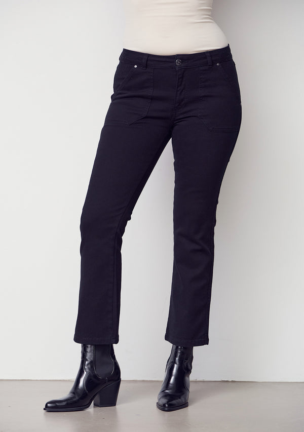 I SAY Como Twill Flare Pant Pants 900 Black