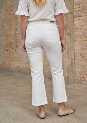 I SAY Como Twill Kickflare Pant Pants 100 White