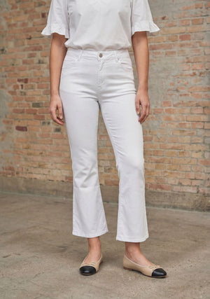 I SAY Como Twill Kickflare Pant Pants 100 White