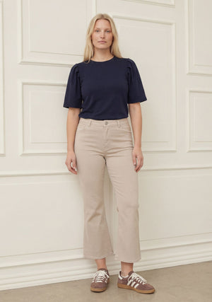 I SAY Como Twill Kickflare Pant Pants 117 Dark Sand