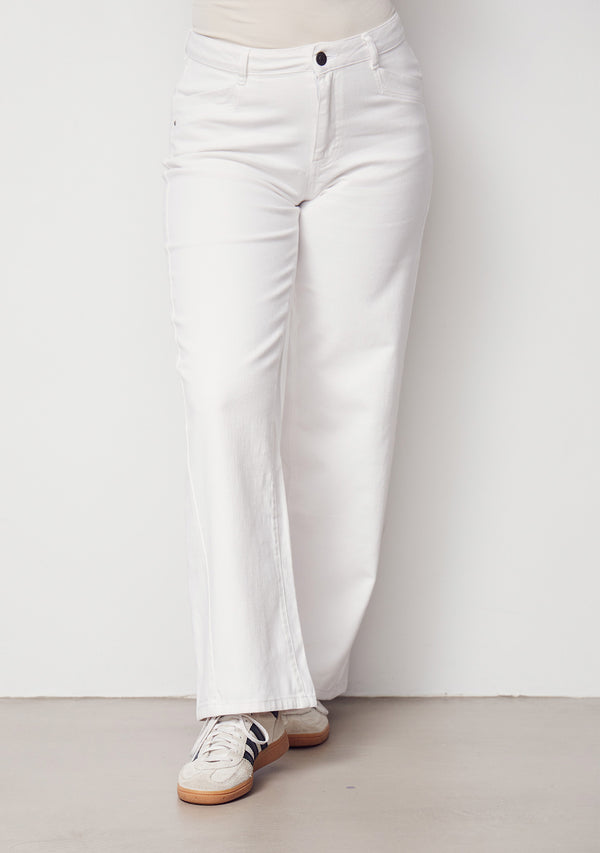 I SAY Como Twill Wide Pant Pants 100 White