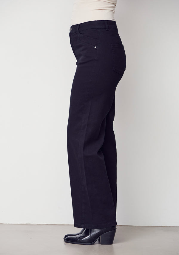 I SAY Como Twill Wide Pant Pants 900 Black