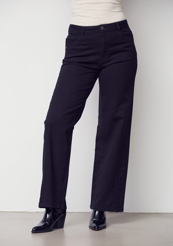 I SAY Como Twill Wide Pant Pants 900 Black