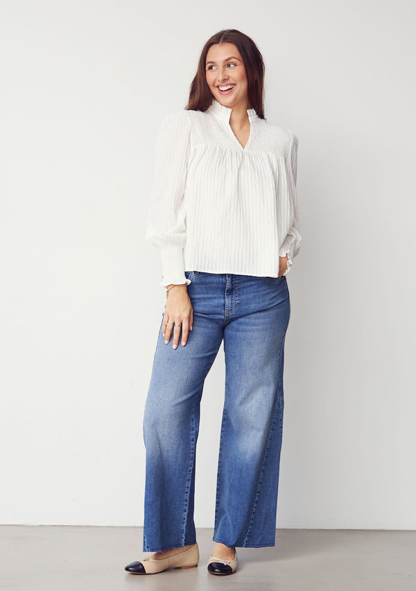 I SAY Como Wide Jeans Pants 700 Mid Denim Wash