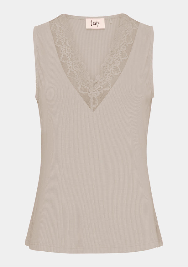 I SAY Dee V-Neck Top Tops 112 Sand