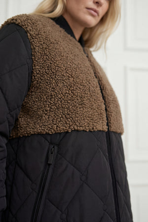 I SAY Diddi Teddy Coat Outerwear 900 Black