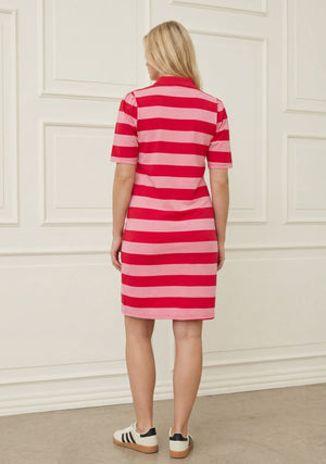 I SAY Ditte New Dress Dresses N30 Raspberry/Pink Stripe