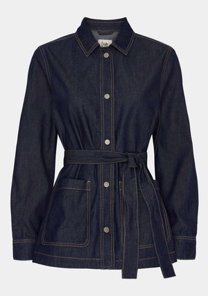 I SAY Diva Belt Blazer Jackets 662 Dark denim
