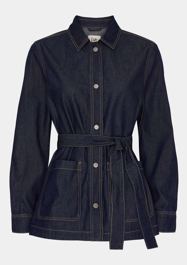 I SAY Diva Belt Blazer Jackets 662 Dark denim