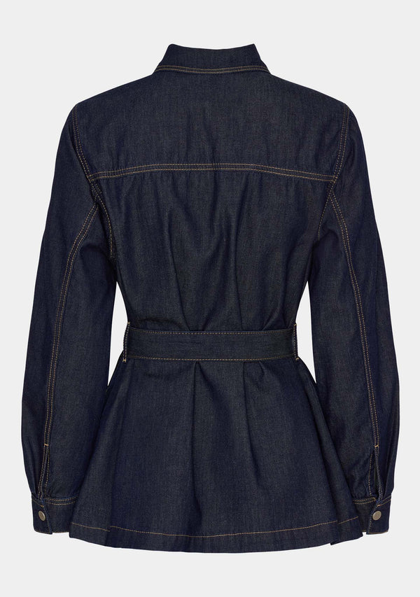 I SAY Diva Belt Blazer Jackets 662 Dark denim