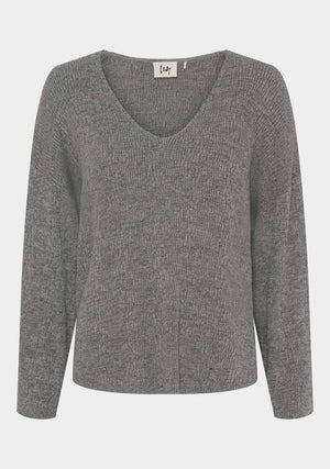 I SAY Dora Knit Pullover Knitwear 947 Grey Melange