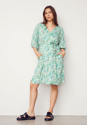 I SAY Dunja Dress Dresses L93 Fresh Green Paisley