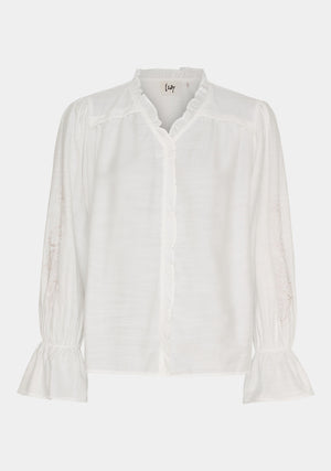 I SAY Elly Flounce Blouse Blouses 101 Broken White