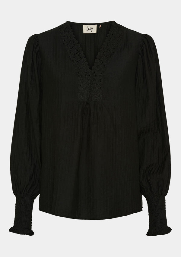 I SAY Frea Lace Blouse Blouses 900 Black