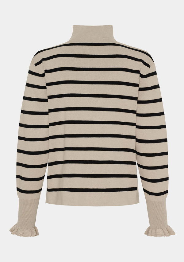 I SAY Frigga Stripe Pullover Knitwear M76 Golden w/black