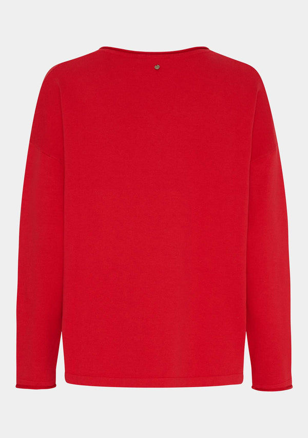 I SAY Frigga V-Neck  Knitwear 432 Fresh Red