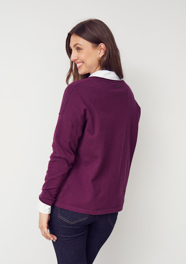 I SAY Frigga V-Neck  Knitwear 434 Wine