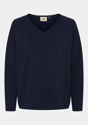 I SAY Frigga V-Neck  Knitwear 640 Navy