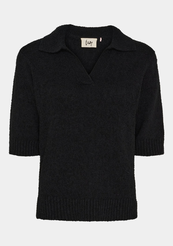 I SAY Gabi s/s Knit Knitwear 900 Black