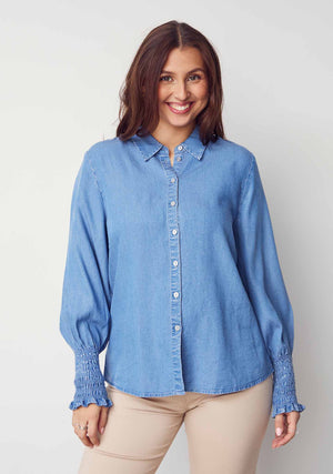 I SAY Ganja Shirt Shirts 616 Denim Blue