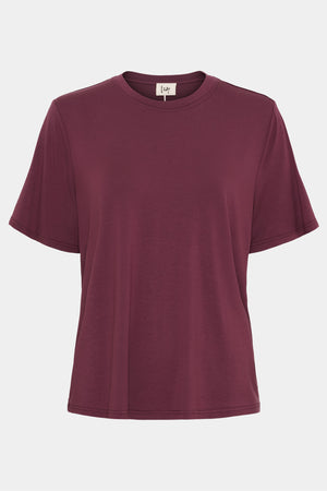 I SAY Gritt O-Neck T-Shirt Basics 434 Wine