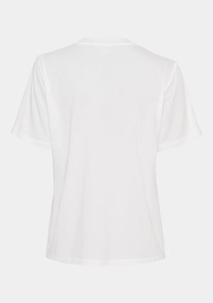 I SAY Gritt V-Neck T-Shirt T-Shirts 100 White