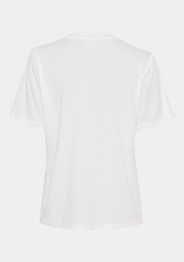 I SAY Gritt V-Neck T-Shirt T-Shirts 100 White