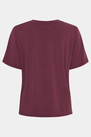 I SAY Gritt V-Neck T-Shirt T-Shirts 434 Wine