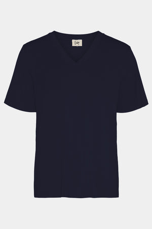 I SAY Gritt V-Neck T-Shirt Basics 640 Navy