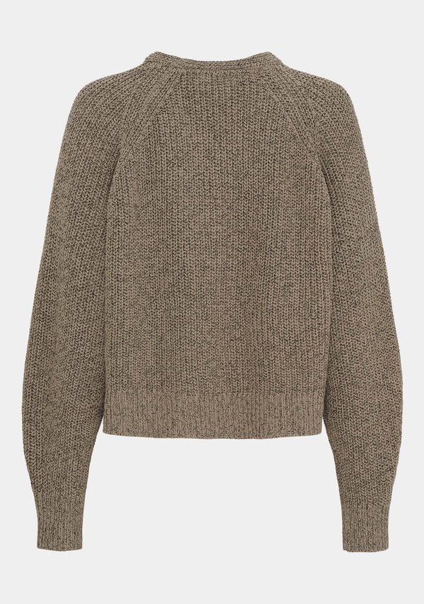 I SAY Gunda Knit Cardigan Knitwear M77 Black/Potato Melange