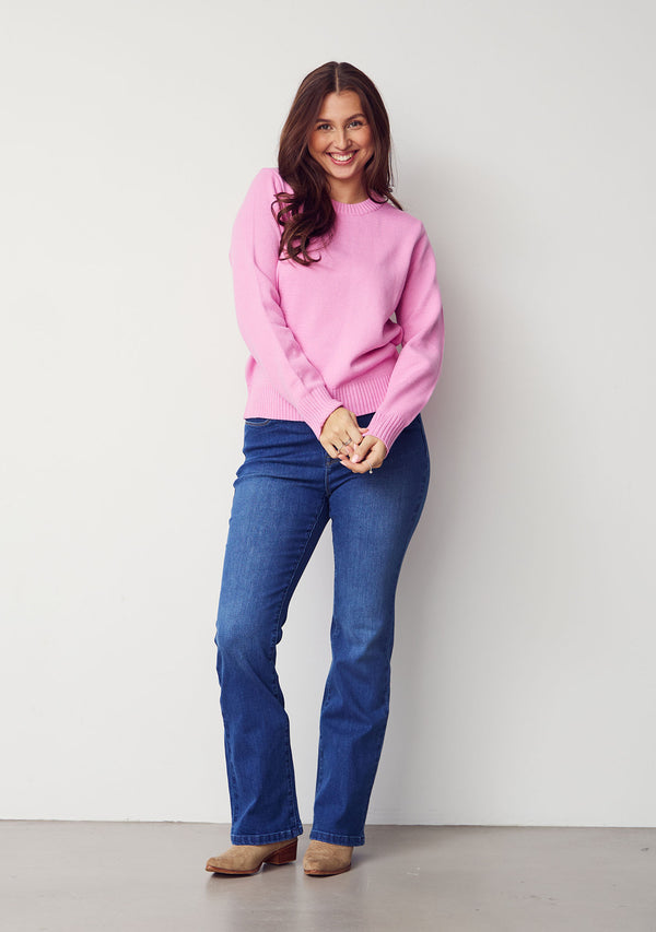 I SAY Gwen Basic Pullover Knitwear 515 Hot pink
