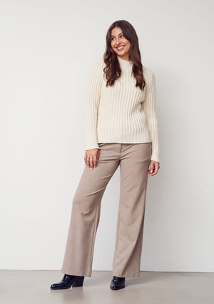 I SAY Gwen Highneck Pullover Knitwear 101 Broken White