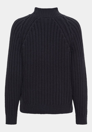 I SAY Gwen Highneck Pullover Knitwear 640 Navy